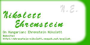 nikolett ehrenstein business card